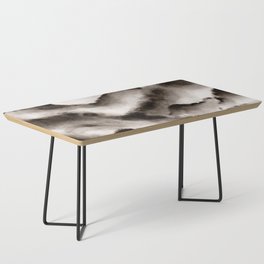 Black and White Wanderlust Foggy Mountains Coffee Table