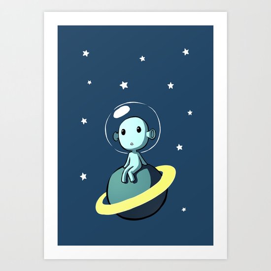 Space Alien Art Print
