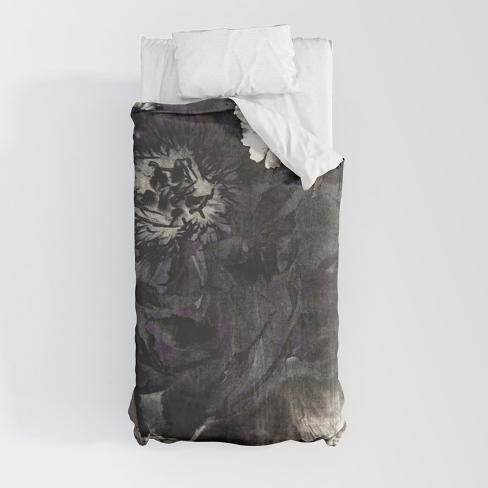 Goth Peony Duvet Cover By, Can You Put A Duvet In The Black Bin
