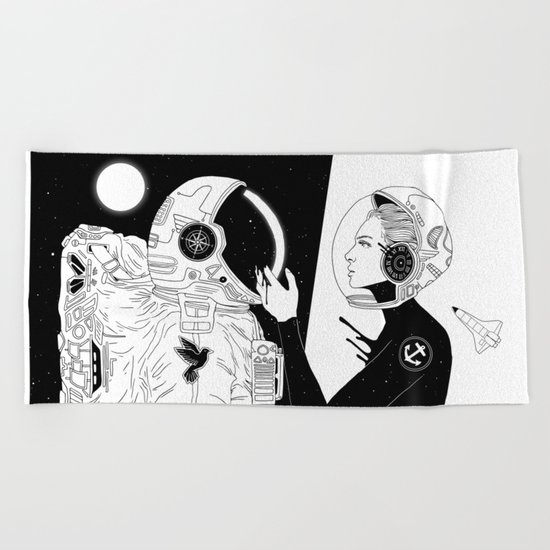 I Found a Space for Us Beach Towel