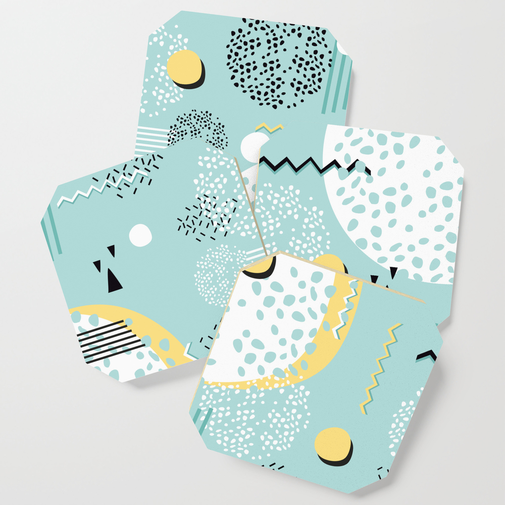 Abstract Drawing Pattern Coasters by misterpattern