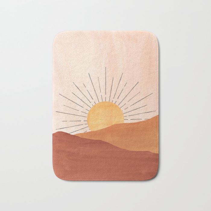 Terracotta sunrise Bath Mat
