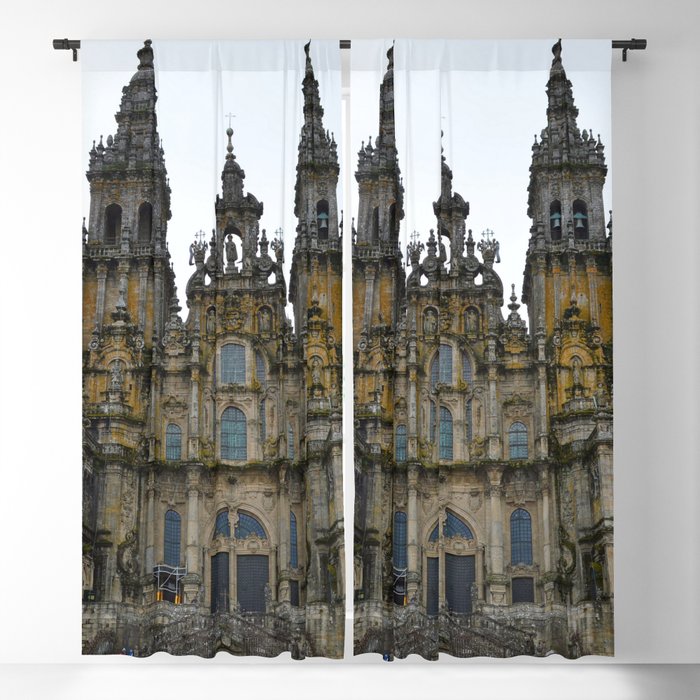 Spain Photography - Cathedral In Santiago De Compostela Blackout Curtain