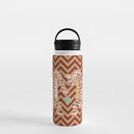 Dancing tiger on the move - sand, dried tomato  Water Bottle