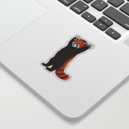 Red Panda Hugs Sticker