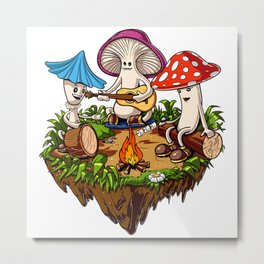 Magic Mushrooms Hippie Fungi Metal Print | Funnymushrooms, Shrooms, Hallucinogens, Fungi, Hallucinogenic, Psychedelic, Psychonaut, Amanitamuscaria, Hippie, Psychedelictrip 