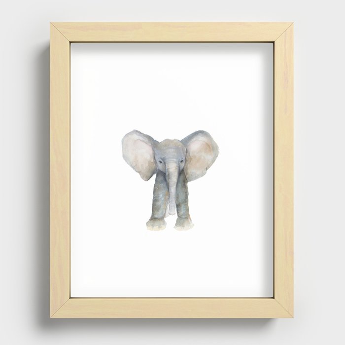 Baby Elephant  Recessed Framed Print