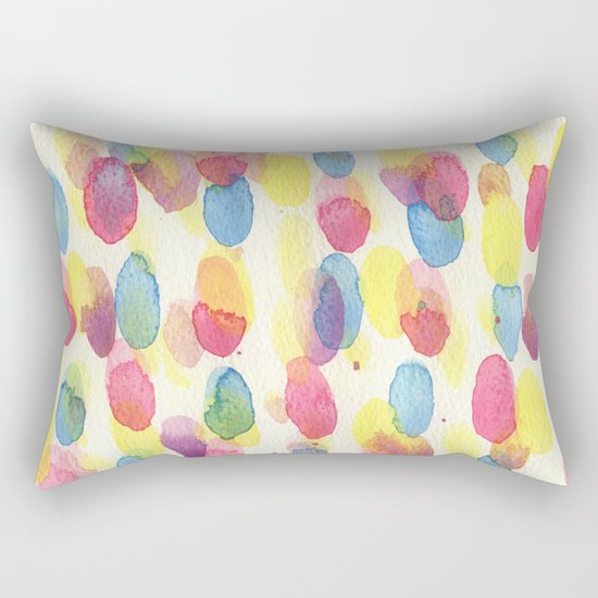CUTE GEOMETRIC WATERCOLOUR PATTERN Rectangular Pillow