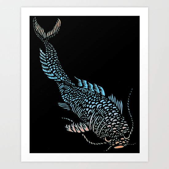 Curious Koi Art Print