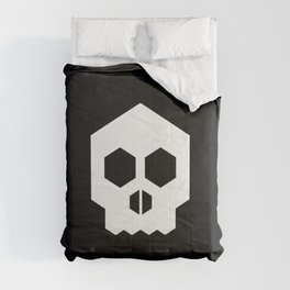 hex geometric halloween skull Comforter