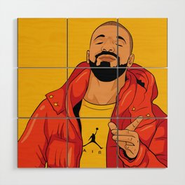 Drake Funny Meme Wood Wall Art