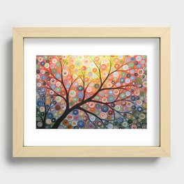 Abstract Art Landscape Original Painting ... Reaching For the Light Recessed Framed Print