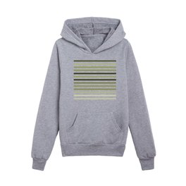 Simple Green Shade Horizontal Strips - Color Lines Kids Pullover Hoodies