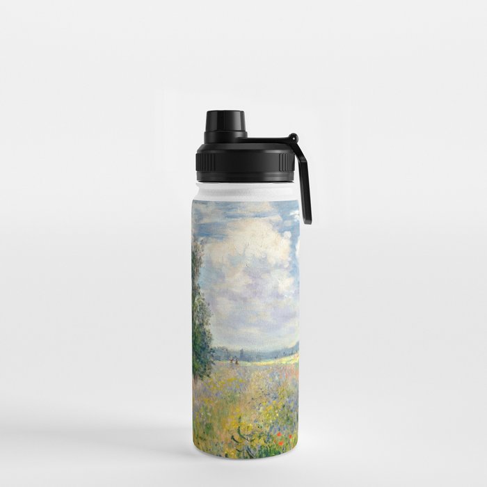 Poppy Fields near Argenteuil by Claude Monet Water Bottle