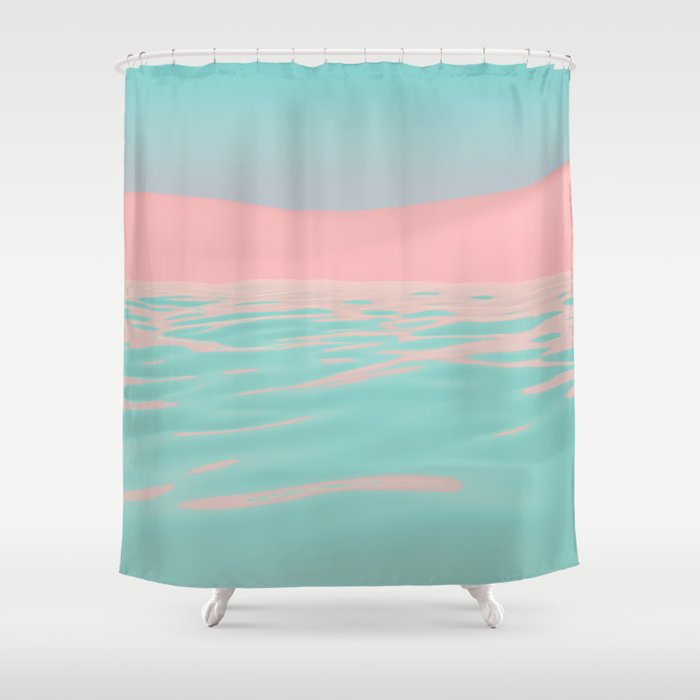 Pink Beach Shower Curtain