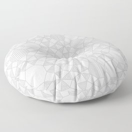 Abstract Minimalism in Light Grey Floor Pillow