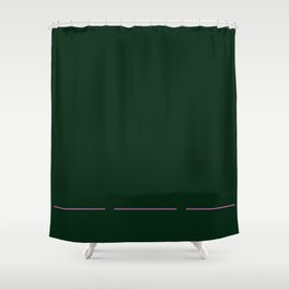 Forest Green Print Shower Curtain
