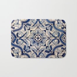 Beautiful Blue Portuguese tile - Azulejo Bath Mat | Traditional, Blue, Azulejo, Porto, Portuguese, European, Photo, Lisboa, Tile, Beach 
