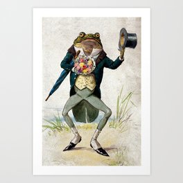 Gentleman Frog by George Hope Tait from 1900 Art Print