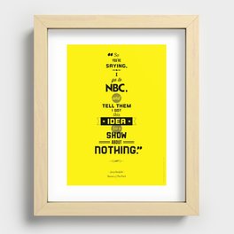 Seinfeld Posters - The Pitch Recessed Framed Print