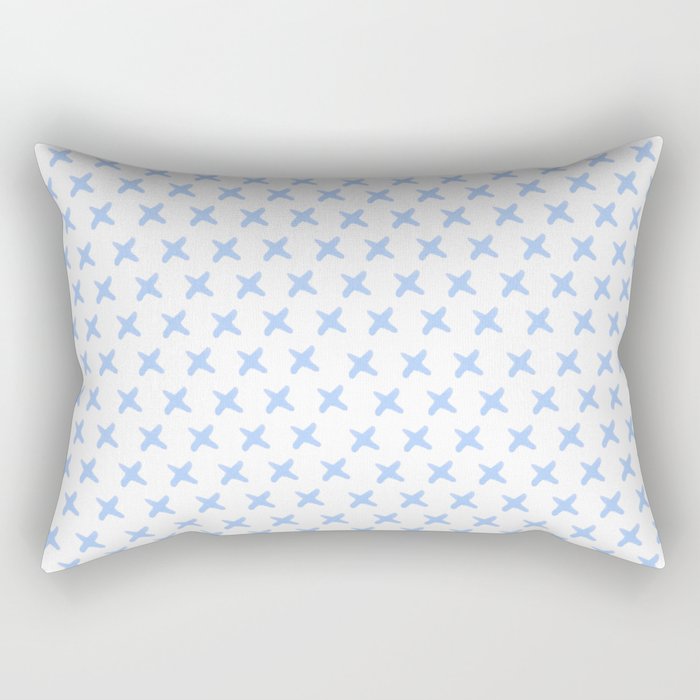 Blue X's Rectangular Pillow