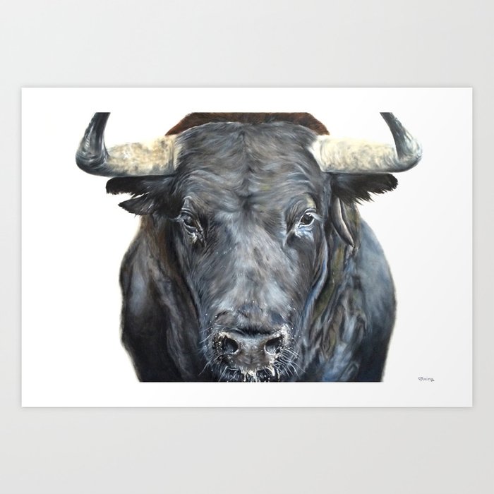 El Toro Bull Painting Art Print By Minafordyce Society6