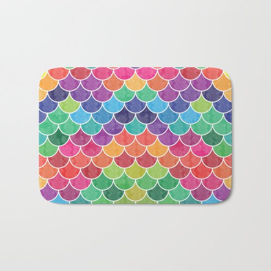 Watercolor Lovely Pattern VVXVI Bath Mat