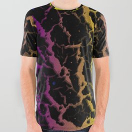Cracked Space Lava - Purple/Yellow All Over Graphic Tee