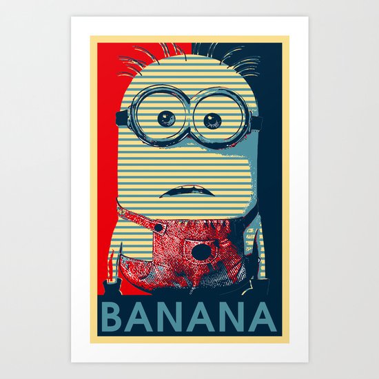 Minion banana Art Print