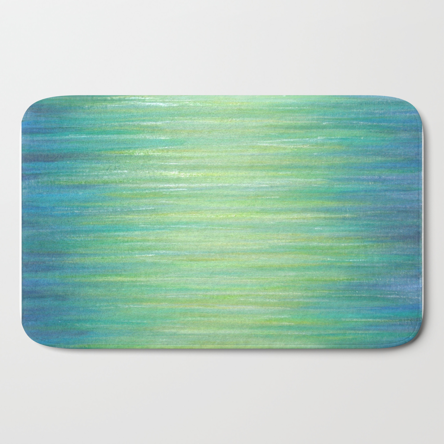 Ombre Aqua Bliss Painting Bath Mat By Julia Society6