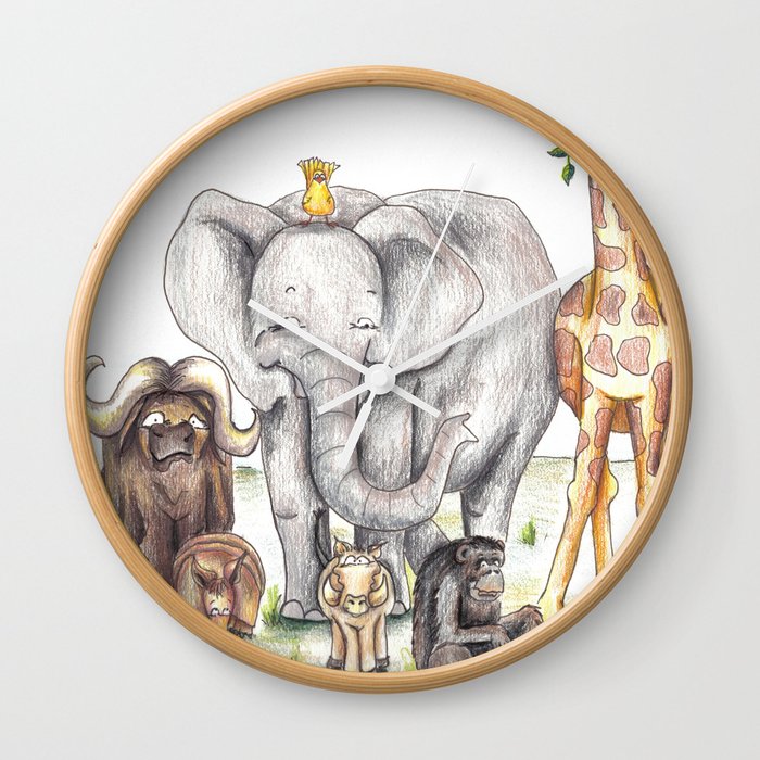 On Safari Wall Clock