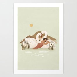 Spirit Animal Guide Swan Art Print