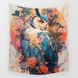 Owl Moon Wall Tapestry