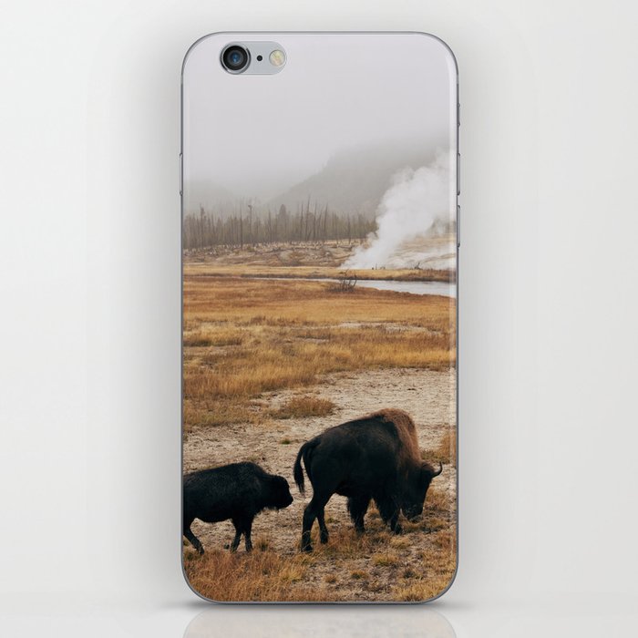 Mother Bison and Calf in Yellowstone National Park iPhone Skin