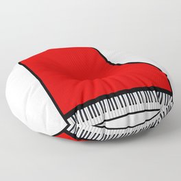 Red Grand Piano Floor Pillow