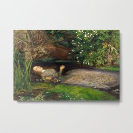 Ophelia Painting by John Everett Millais Metal Print | Print, Beauty, Johneverettmillais, Opheliaart, Homedecor, Underwater, Ophelia, River, Floral, Decor 