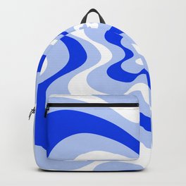 Abstract pattern - blue and white. Backpack