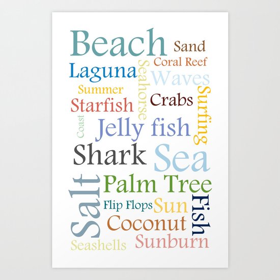 Beach Theme Art Print