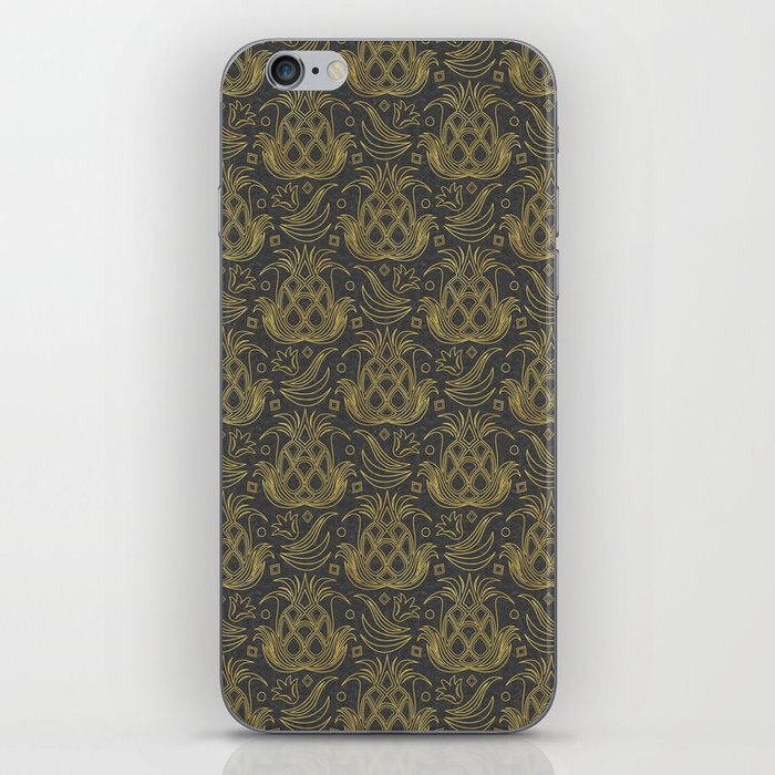Luxe Pineapple // Textured Gray iPhone Skin