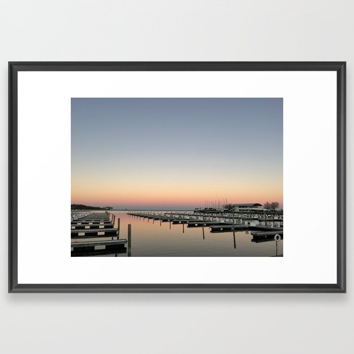 Lake Michigan at Sunset Framed Art Print
