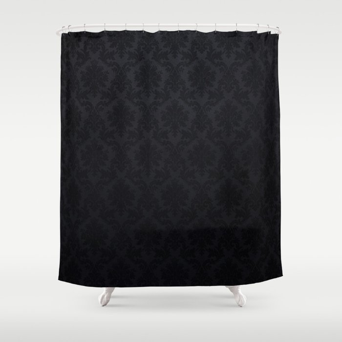 Black Damask Elegant And Luxury Design Shower Curtain By Black Damask Elegant And Luxury Design Shower Curtain
