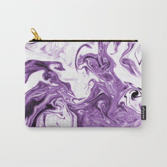 Marble Suminagashi lilac 4 watercolor pattern art pisces water wave ocean minimal design Carry-All Pouch