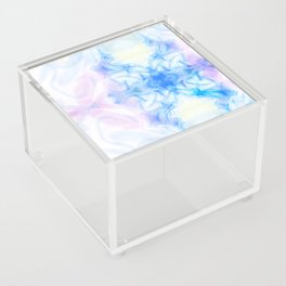 Abstract pink violet blue impressionism shapes Acrylic Box