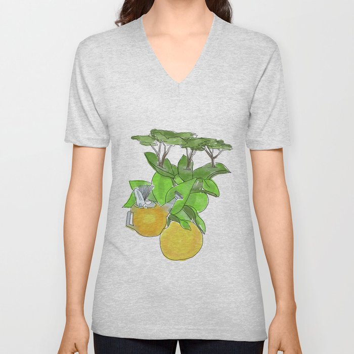 Nairobi, Citrus, Garden Tools V Neck T Shirt