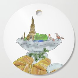 Bangkok, Breakfast, Bird Bath Cutting Board