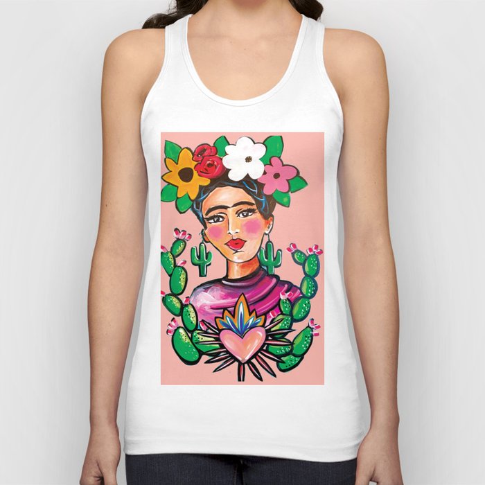 Mi Vida Frida Peach Tank Top