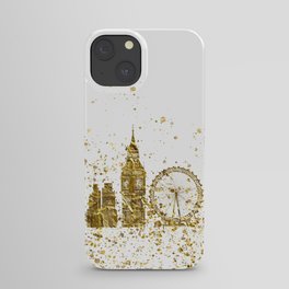 London skyline in gold iPhone Case