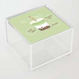 Matcha Boba Milk Tea Acrylic Box