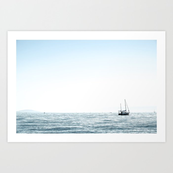BOAT - WATER - OCEAN - SEA - PHOTOGRAPHY Art Print