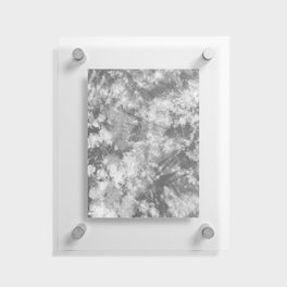 Grey Tie Dye Abstract Pattern Floating Acrylic Print